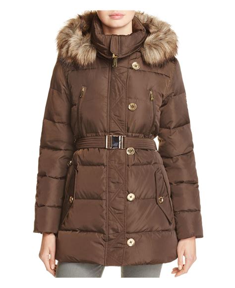 michael kors real fur coat|Michael Kors puffer coat 2x.